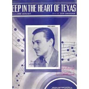 Sheet Music Deep In The Heart Of Texas Jean Cavall 199 
