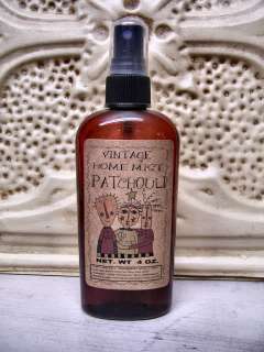 Holiday Scented Room Spray Patchouli Primitive Label  