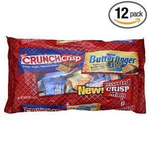 Nestle Crunch Crisp Candy, Assorted, 10 Ounce Bags (Pack of 12 
