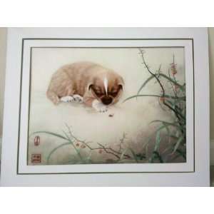 Chinese Suzhou Embroidery Masterpiece Collection   Puppy Playing 