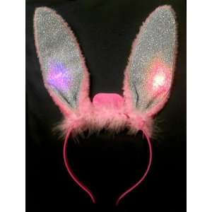  Flashing and Glittering Bunny Ears Headband: Toys & Games