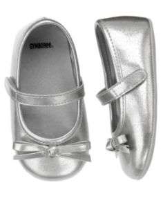 NWT GYMBOREE PUPPY PRINCESS SILVER MARY JANE SHOES 0 3  