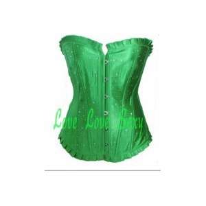 sexy bustier green sexy corset fashion burlesque corset without cup 