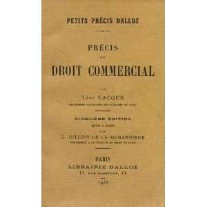   de droit commercial Julliot De La Morandière J. Lacour Léon Books
