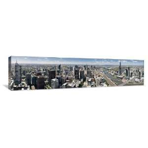 Melbourne, Australia Skyline   Gallery Wrapped Canvas   Museum Quality 