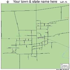  Street & Road Map of Creal Springs, Illinois IL   Printed 