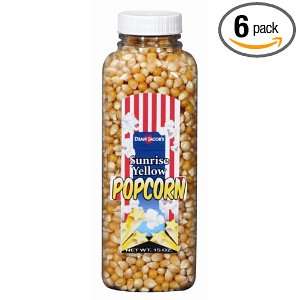 Dean Jacobs Sunrise Yellow Popcorn Jar, 15.0 Ounce (Pack of 6):  