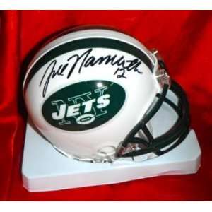 Joe Namath Hand Signed Autographed New York Jets Mini Football Helmet