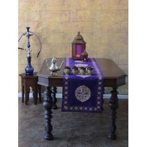 Sultans Palace ~ Purple Blue Moroccan Vintage Dining Table Runner 