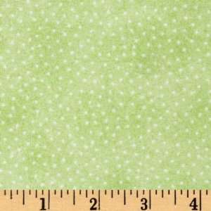  44 Wide Comfy Flannel Dot Green Fabric By The Yard: Arts 