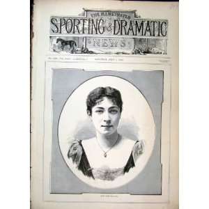  1893 Portrait Miss Rose Nesbitt Woman Antique Print