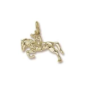    Rembrandt Charms Horse & Rider Charm, 10K Yellow Gold: Jewelry