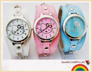   HelloKitty lovely Girls women Quartz Watch Wristwatch students gift