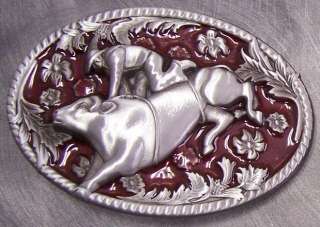 Pewter Belt Buckle rodeo Bull Riding NEW  
