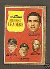 1962 TOPPS 59 WHITEY FORD STRIKEOUT LEADERS JIM BUNNING PR VG NEW YORK 