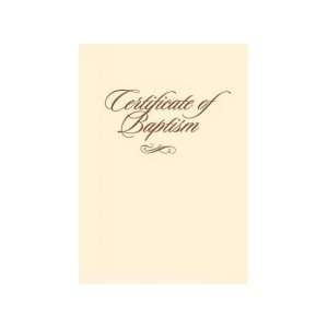 Certificate Baptism Folded card style (5 x 7) with envelope (6 Pack)