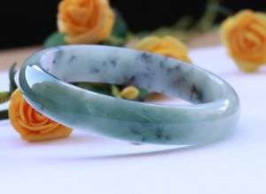   Certified Untreated Natural A Grade Jadeite Icy Old Jade Bangle  