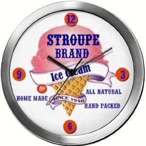  STROUPE 14 Inch Ice Cream Metal Clock Quartz Movement 