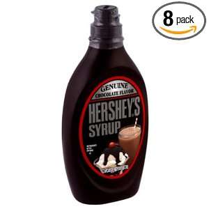 Hershey Chocolate Syrup, 24 Ounce (Pack of 8):  Grocery 