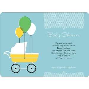  Vintage Stroller Baby Shower Invitations: Health 