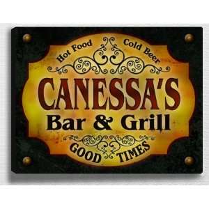  Canessas Bar & Grill 14 x 11 Collectible Stretched 