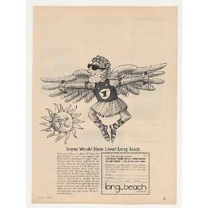  1965 Icarus art Long Beach California Tourism Travel Print 