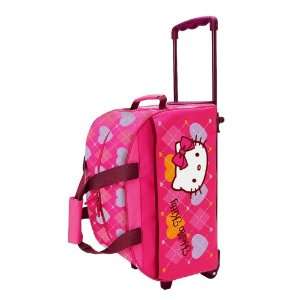  Hello Kitty Rolling Duffle Bag Argyle Design Toys & Games