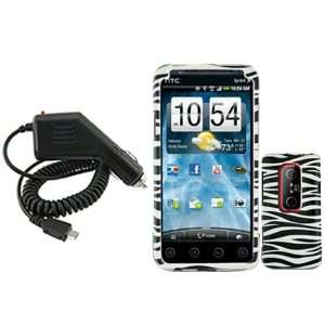   Case Faceplate Cover + Rapid Car Charger for HTC EVO 3D: Cell Phones