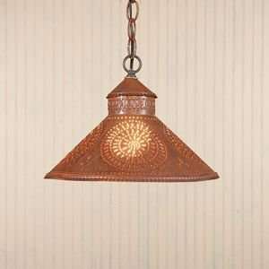  Stockbridge Shade Light with Chisel in Rustic Tin: Home 