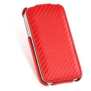  Red Carbon Fiber Fabric Skin Cover Case with Front Cover 