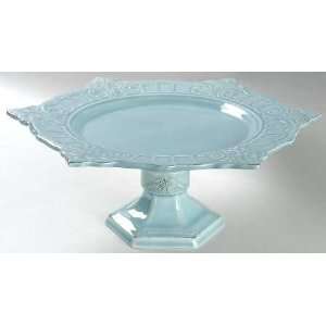   Blue Cake Stand/Pedestal, Fine China Dinnerware: Kitchen & Dining