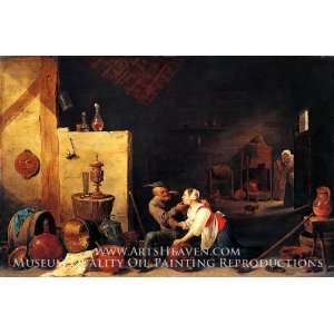  An Old Peasant Caresses a Kitchen Maid in a Stable: Home 