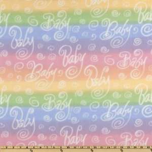  62 Wide American Greeting Baby Fleece Ombre Multi Fabric 