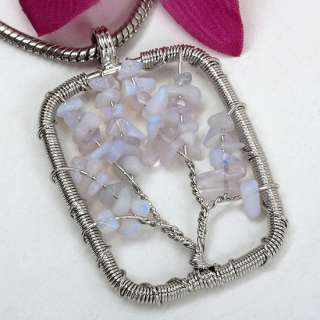 gemstone chip beads tree form wire wrap pendant bead 1 pc you will 