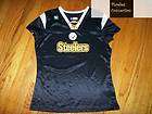 steelers ladies laced jersey pittsburgh large nfl touch expedited 