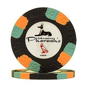 25)9.5 Gram Paulson Pharaohs Club & Casino Clay Poker Chip  
