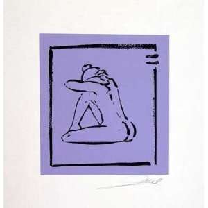 Thoughts   Light Violet   Hand Signed Open Serigraph by Alfred Gockel 