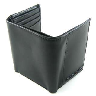 Tommy Hilfiger Black Leather Cambridge Trifold Wallet  