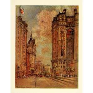  1909 Joseph Pennell Apartments Upper Broadway NYC Print 