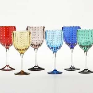  Zafferano Perle Wine Glass, Gift Set of 6 Kitchen 