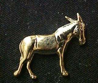 US Democratic Party Donkey Obama Gold Plate Pin Tac New  