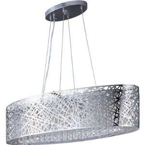   Modern 9 Light Steel Web Pendant from the Inca Colle