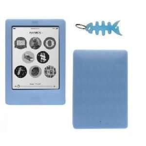   Case (Clear/White) with Fishbone Style Keychain for Kobo eReader Touch