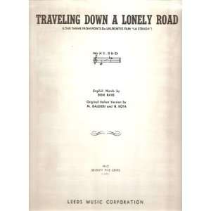  Sheet Music Traveling Down A Lonely Road Galdieri and N 