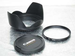 F48 Lens Hood + Cap + UV Filter 72mm For Canon EOS 7D 60D 600D T3i w 