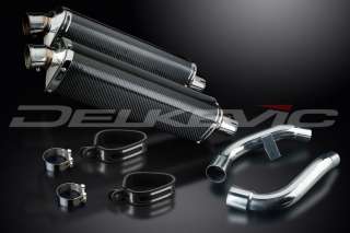 Honda ST1100 Tri Oval Carbon Stubby Muffler Exhaust Set  