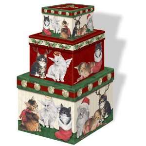    Holiday Kitty Nesting Box   for Cat Lovers 