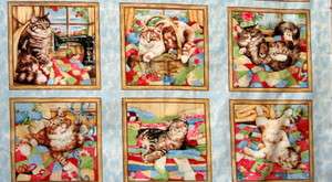 QUILTING PURR FECTION PANEL BY DEBRA COOK FOR SSI  