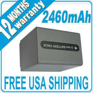 Two Batteries for SONY DVD Handycam DCR DVD92 DCR DVD105 2460mAh New 