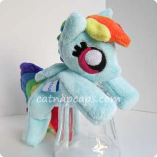 My Little Custom Squeaking Rainbow Dash Pony Plush Handmade Beanie 